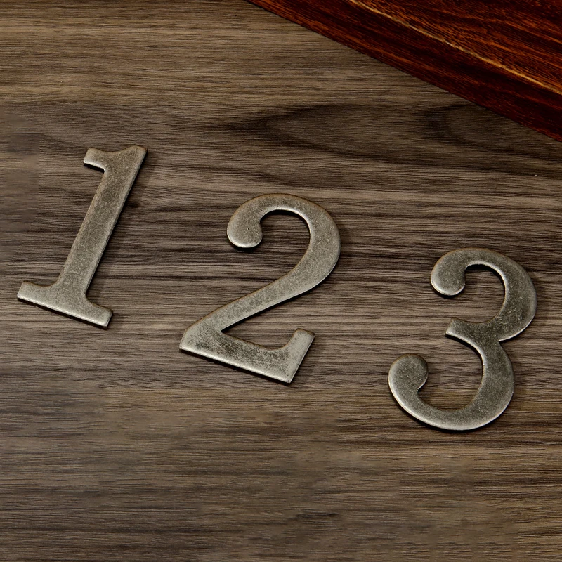 Metal Door Number Magnets 7*4cm House Number Apartment Door Outdoor Hotel Home Mailbox Label house number signs door signs house numbers number plate