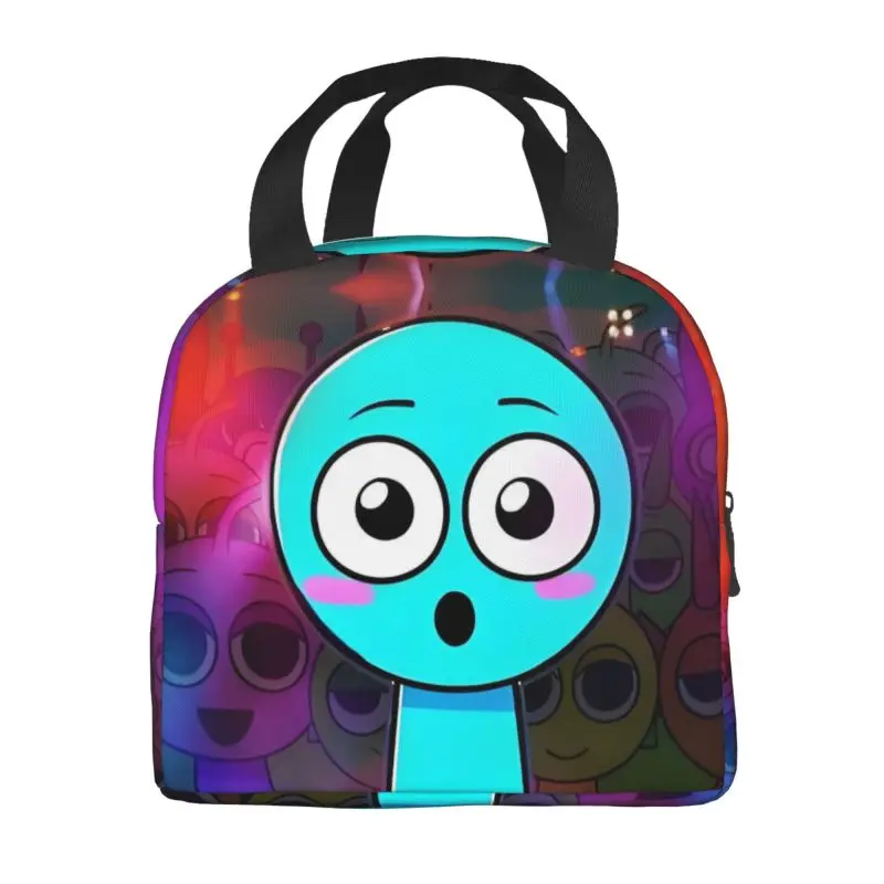 맞춤형 Incredibox Sprunkis 캠핑 여행을위한 절연 점심 가방 방수 쿨러 열 도시락 상자 여성 어린이