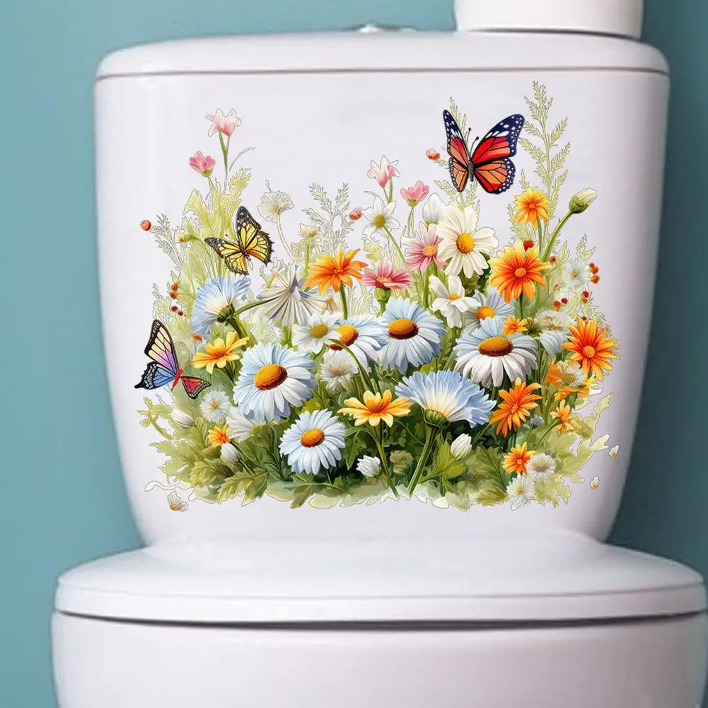 30cm Wall Stickers Butterfly Flower Pattern Decoration Adhesive Removable Wall Decals Cartoon Flower Children Bedroom Decor vinyl stickers toilet wall stickers kitten wall stickers turtle wall stickers
