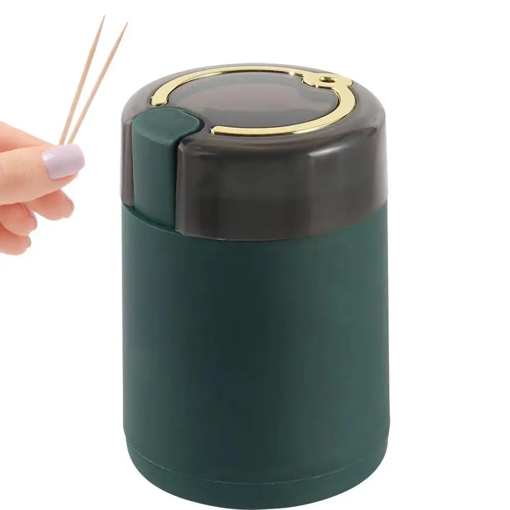 Description Picture 2 of itemSimple Toothpick Box Toothpick Dispenser Ceative Push Automatic Eject Toothpick Jar Holder Household Convenient Gift Home Gadget