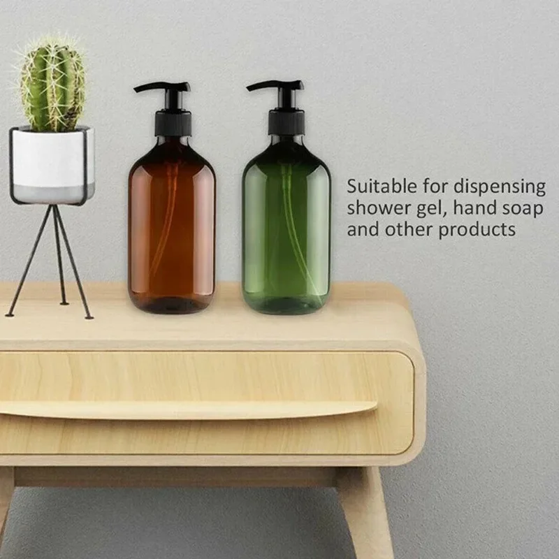 ZEXEF 4pcs 300ml Bathroom Soap Dispenser High Quality Reusable Hand Pump Dispenser Bottle for Home Bathroom Accessories