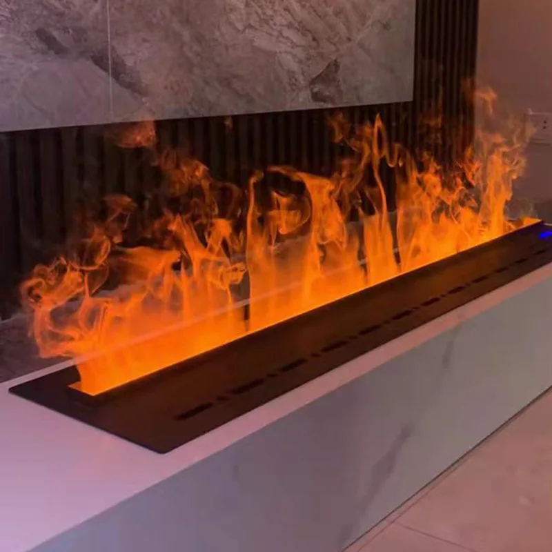 Modern 3d Flame Water Vapor Fireplace Humidifier High-power Indoor Embedded Mute Water Mist Electric Fireplace