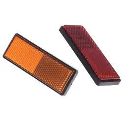 2Pcs durable Rectangle Round Car Motorcycle Bike Caravans Lorry Screw On Safety Reflector Reflective Vehicle Accessories