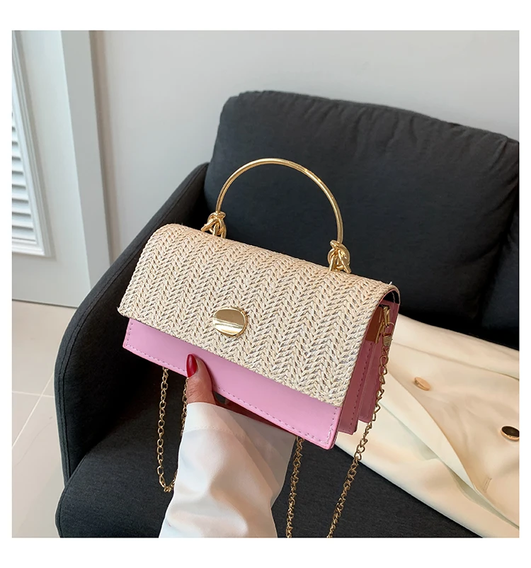 Fashion Pu Hasp Ladies Top-Handle Bags Braid Design 2024 New Brand Shoulder Bags for Women Free Shipping Bolsas Femininas