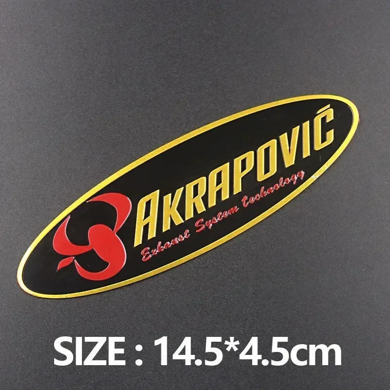 Per Akrapovic Scarico Decalcomania Logo Adesivi Moto Adesivo Lega Di Alluminio Fissaggio Impermeabile