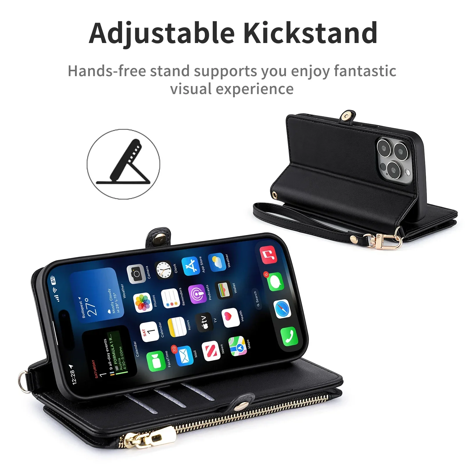 Premium Flip PU Leather Wallet Phone Case