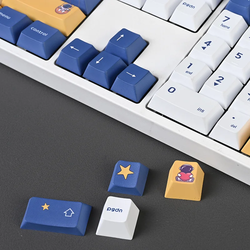 130 chaves conjunto astronauta tema keycaps pbt