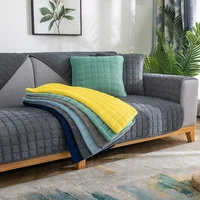 Thickened Corduroy Sofa Cushion Four Seasons General Pure Colour Plush Non-Slip Living Room Sofa Cover Warm Breathable Sofa Back 1