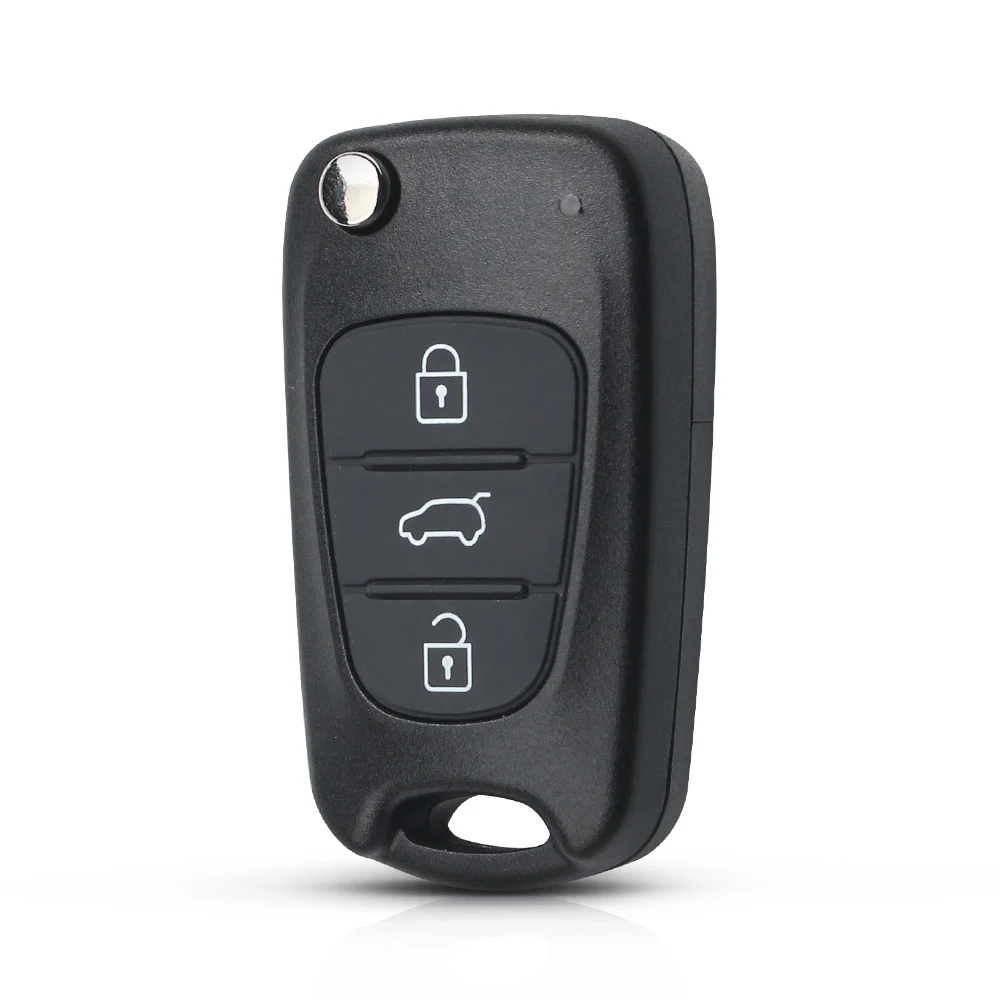 Premium Replacement Flip Folding Key Shell - 3-Button Car Key Case