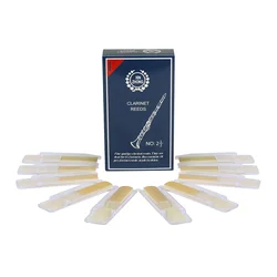 Premium Saxophone & Clarinet Reed Set - 10 High-Quality Blue Box Woodwind Reeds (Clarinet Reed)