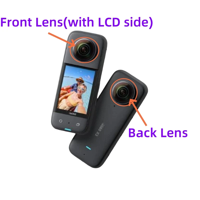 Description Picture 3 of itemNew Front Lens Back Lens For Insta 360 X3 Lens With Glass Front Camera Digital Parts Repair Accessory Replacement Parts
