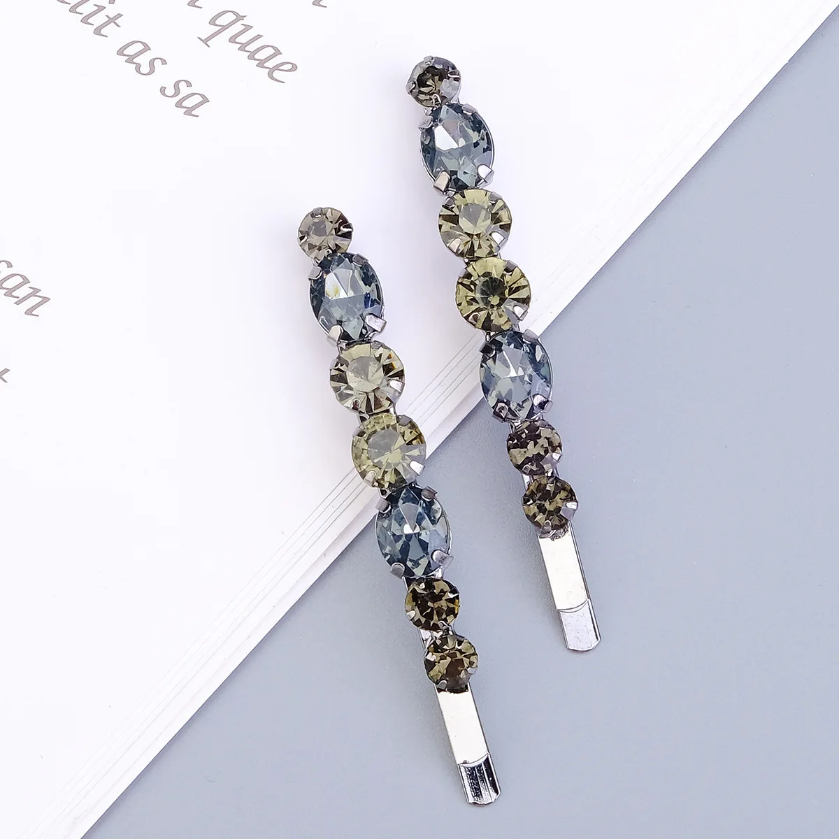 Crystal Jewelry Hair Clips ins Advanced Sense Of Rhinestone A Word Clip Fashion Simple Diamond Hair Accessories For Women hair accessories