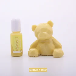 Vibrant 10ML Solid Color Resin Pigment for DIY Crafts and Jewelry Making (Medium Yellow)