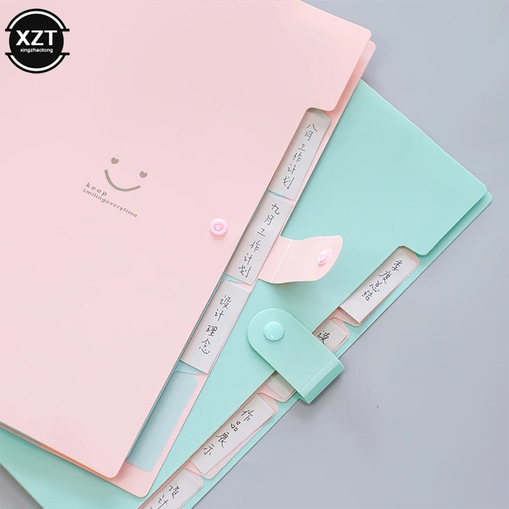 캔디 컬러 방수 A4 파일 가방, 데이터 수동 문서 대용량 파일 보관 가방, 티켓 폴더 오르간 가방