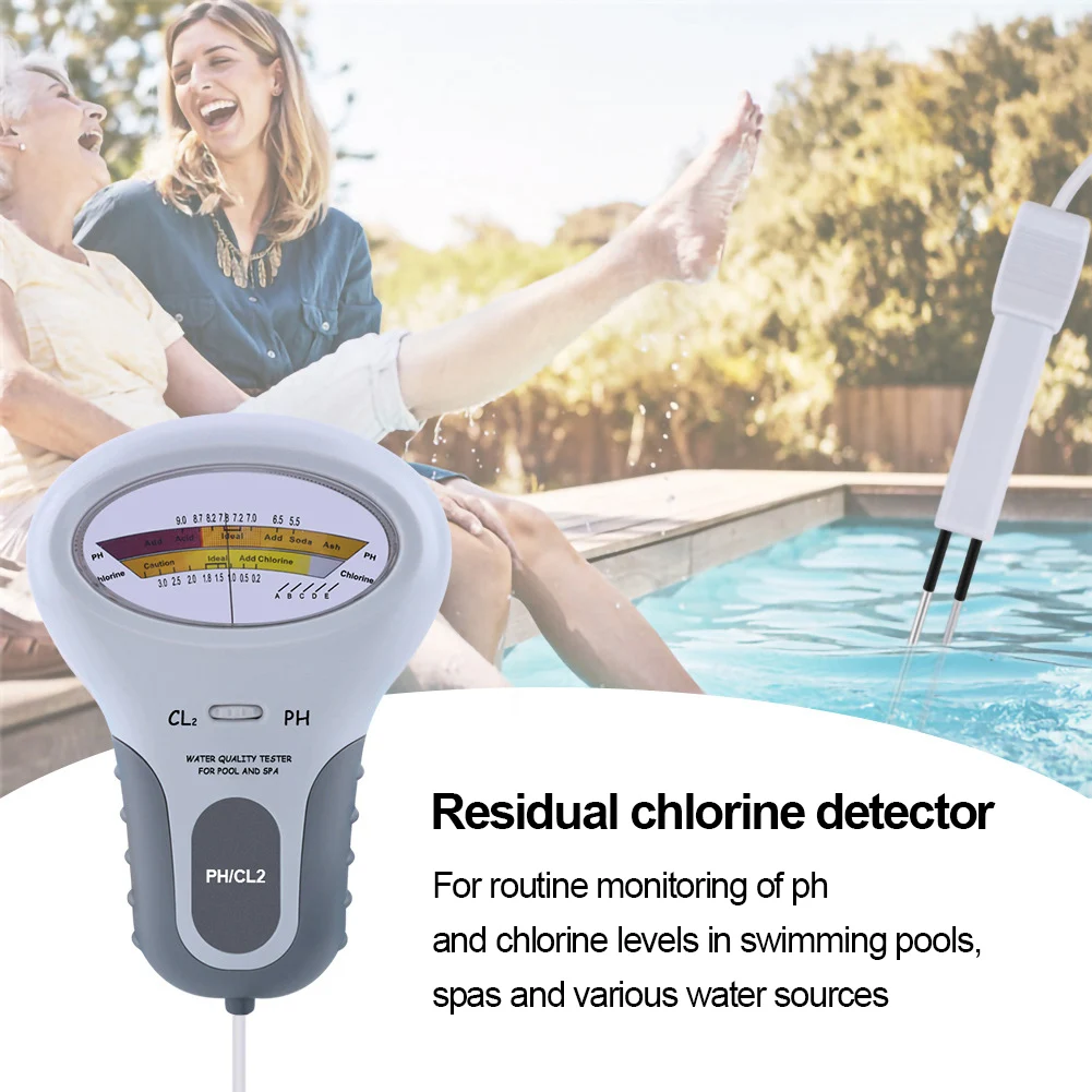 Description Picture 6 of itemPH/CL2 Water Quality Chlorine Tester Level Meters 2 In 1 Spa Swimming Pools Checker Measurement PH Meters PC-102 PH