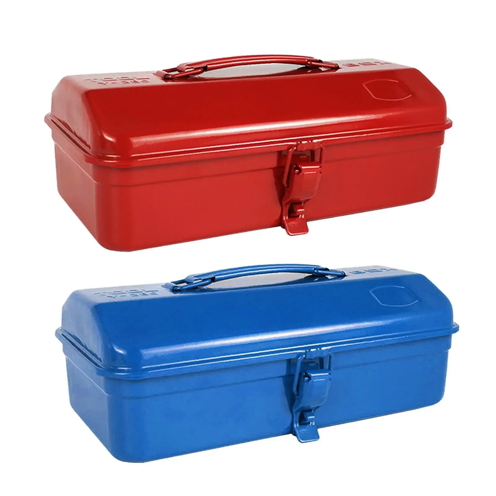Portable Metal Tool Organization Box with Handle Multipurpose Outdoor Storage Box Container for Home Car Heavy Duty 4