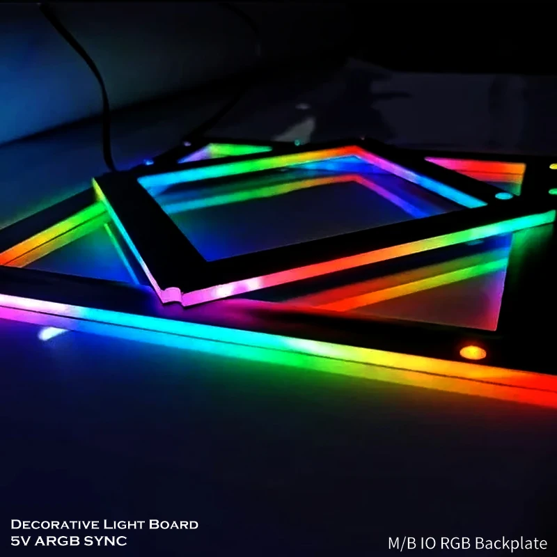 Desktop PC MB Backplate RGB Decorative Lightboard ATX/MATX/ITX Motherboard Back Light Light-emitting 5V ARGB SYNC - 3