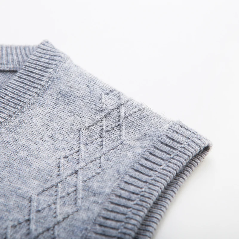 Men Basic Knit Sweater Vest Sleeveless Jumpers for Autumn Winter Wool Clothing Male Fashion Warm 00272