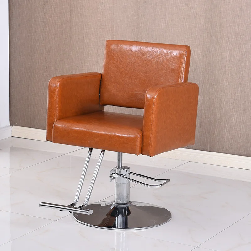 Vintage Aesthetic Barber Chairs Swivel Leather Luxury Hairdressing Chairs Rotating Krzeslo Silla Barber Barber Equipment MQ50BC aesthetic hairdressing chairs swivel leather vintage rotating barber chairs pedicure sandalye hairdressing furniture mq50bc