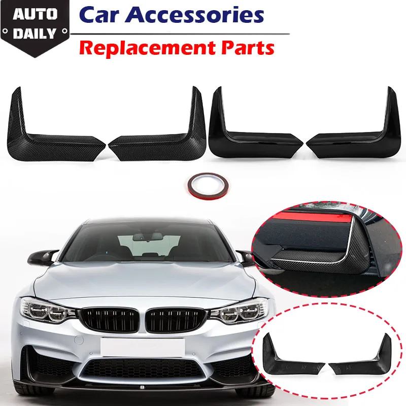 

Rhyming Rear Bumper Side Corner Trim Cover Diffuser Spoiler Lid Splitter Wind Blade Fit For BMW F80 M3 F82 F83 M4 2014-2019