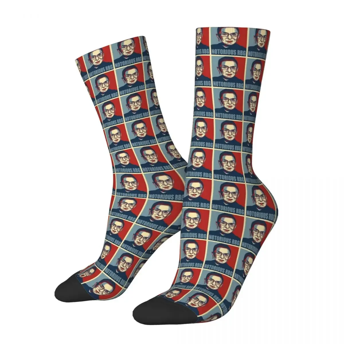 

NOTORIOUS RBG Ruth Bader Ginsburg Socks Harajuku High Quality Stockings All Season Long Socks for Man's Woman's Birthday Present