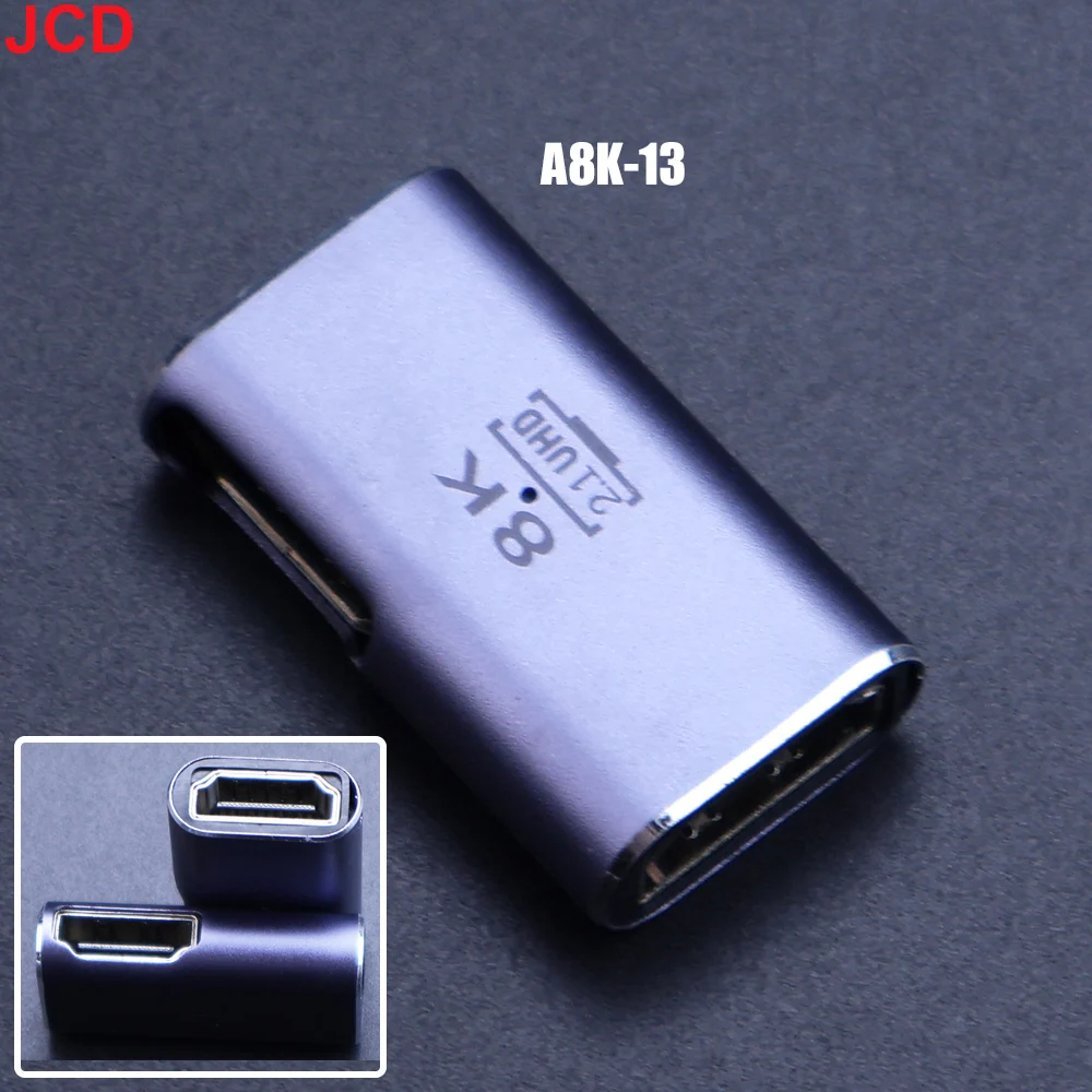 8K HD Right Angle HDMI-Compatible Adapter - Male to Female Converter