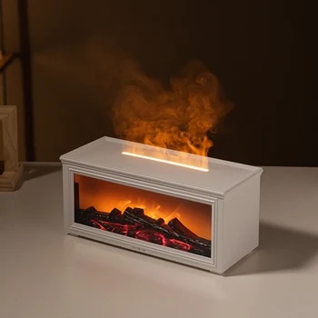 7 colors of essential oil fireplace diffuser mini flame aromatherapy fireplace humidifier aromatherapy oil diffuser 1