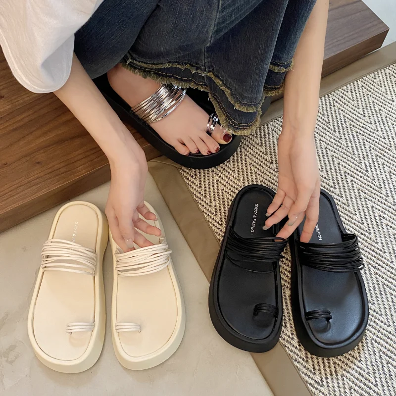 

BCEBYL Spring Summer Fashion New Flat Bottom Lightweight Wear-resistant Round Toe Sports And Leisure Slippers Shoes For Women