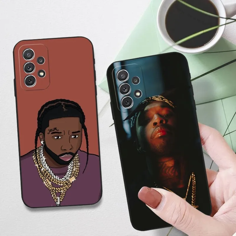 POP SMOKE Famous Rapper Phone Case Funda For Samsung S22 S30 S21 S20 S9 S10 S8 S7 S6 Pro Plus Edge Ultra Fe Silicone Soft Coque