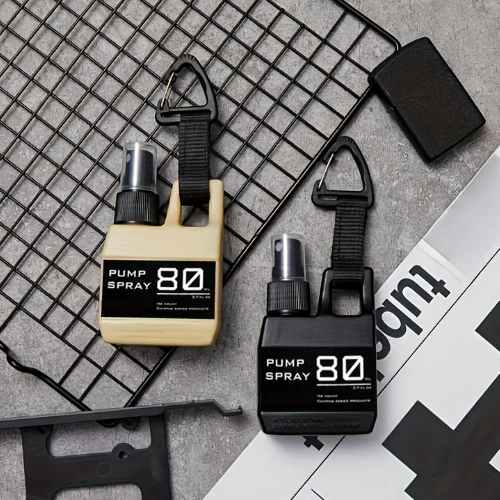 1/3 stücke Outdoor Hängende Schnalle Spray Flasche mit Düse Tragbare Camping Reise Werkzeug Nachfüllbare Flüssigkeit Container für Insekten abweisend – Detail 4