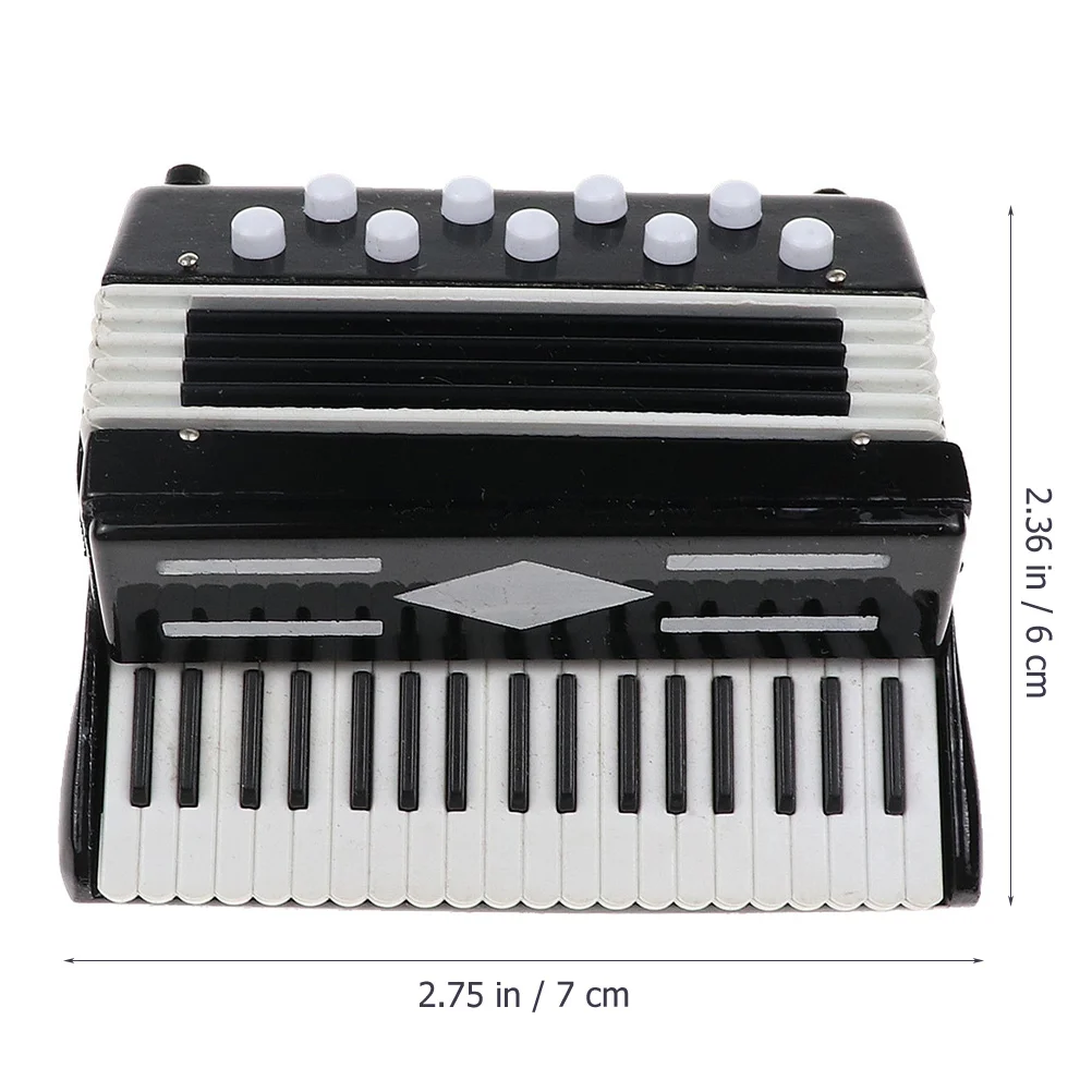 

Dollhouse Accordion Tiny Musical Instruments Household Model Ornament Guitar Mini Decoration Basswood Child