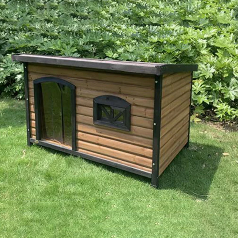 

Advanced Design Kennel Cage Solid Wood Outdoors Balcony Ample Space Kennel House Comfort Burliness Los Perros Dog Supplies LVKC