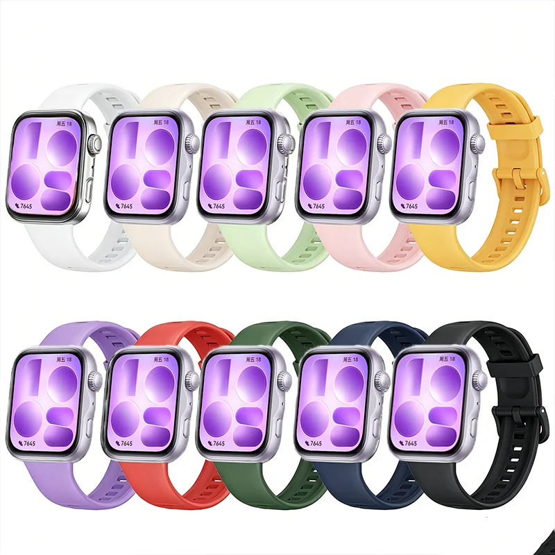 Sport Silicone Replacement Wristband for Huawei Watch Fit - Original Strap in Vibrant Colors