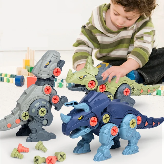 Children's Dinosaur Construction Boy Toy Set Educational Designer Model Screwdriver Disassembly Assembly Puzzle Toys for Boy 2