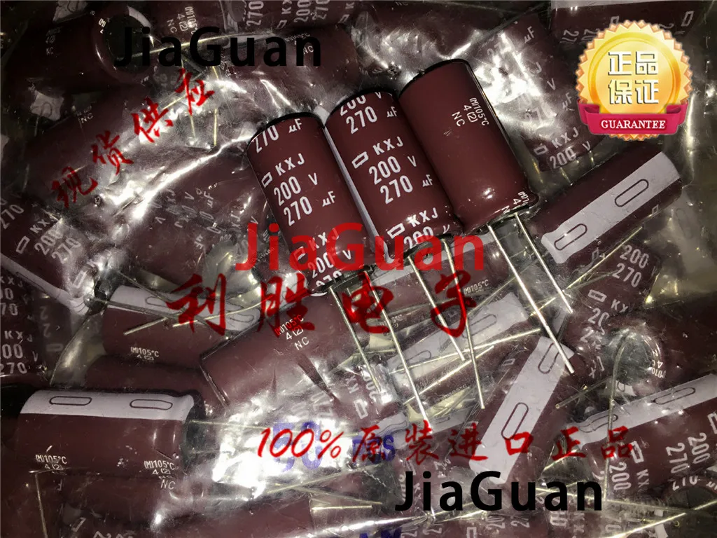 Nippon-capacitor Eletrolítico Kxj 200v270uf 16x31.5 mm Ncc 270uf 200v Chemi-con Kxj 270uf 200v Ekxj201ell271mln3s Novo 10 Peças - Image 2