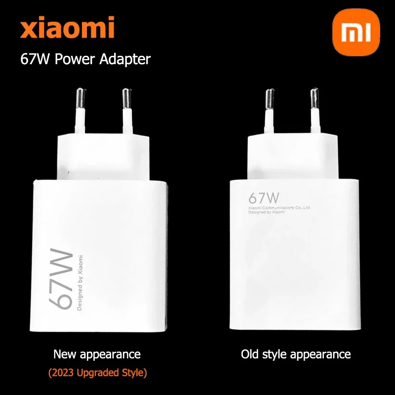 67W Fast Charging USB Charger with 1M Cable – EU/US Adapter