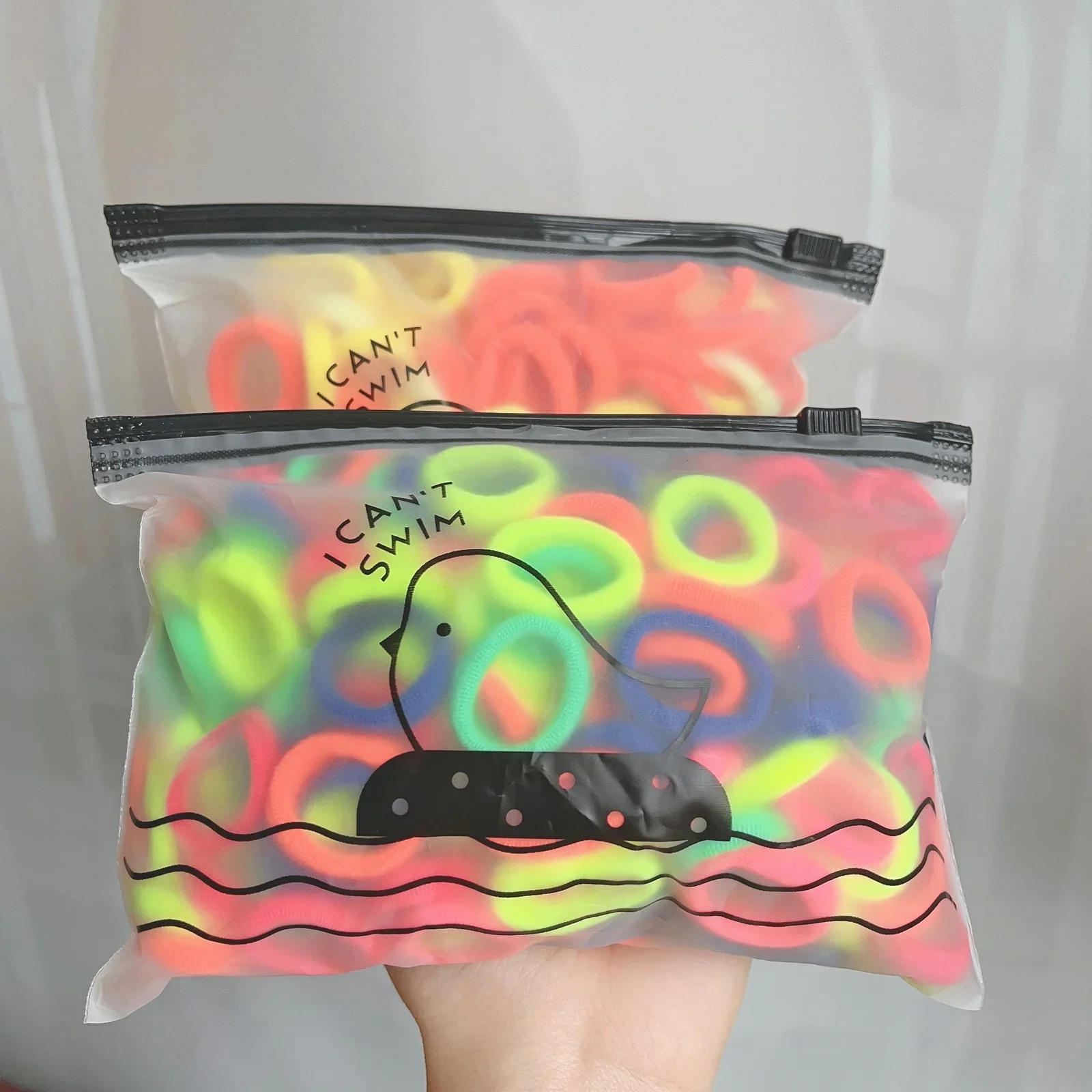 100 Stück Kinder Bonbonfarbene Haargummis, elastische Gummibänder, Haargummis, Klemmen, Stirnband-Zubehör für Mädchen und Babys – Detail 6