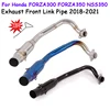 Slip On For Honda FORZA300 FORZA350 NSS350 FORZA 300 350 2018 - 2021 Motorcycle Exhaust Escape Front Link Pipe 51mm Moto Muffler