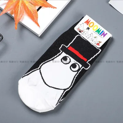 Anime Women Socks Snufkin Sock Figure Print Little My Hippo Cute Funny Cotton Absorb Sweat Breathable Comfort Calcetines Mujer comfort women socks Women's Socks