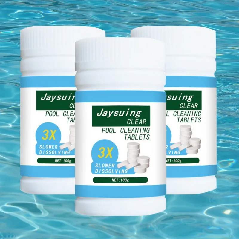 

100g Swimming Pool Effervescent Tablets Multifunctional Pool Cleaning Stains Efficient Removal of Stains Effervescent Tablet