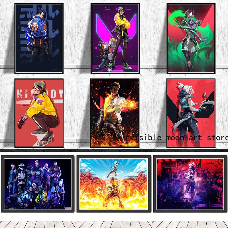 Pop Online Game Valorant Character Jett With Gun Art Poster Canvas pop-online-game-valorant-character-jett-with-gun-art-poster-canvas