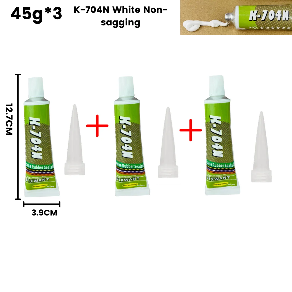 Silicone Industrial Adhesive 45g - High-Strength RTV Sealing Glue for Electronics (Available in Black, White, Transparent)