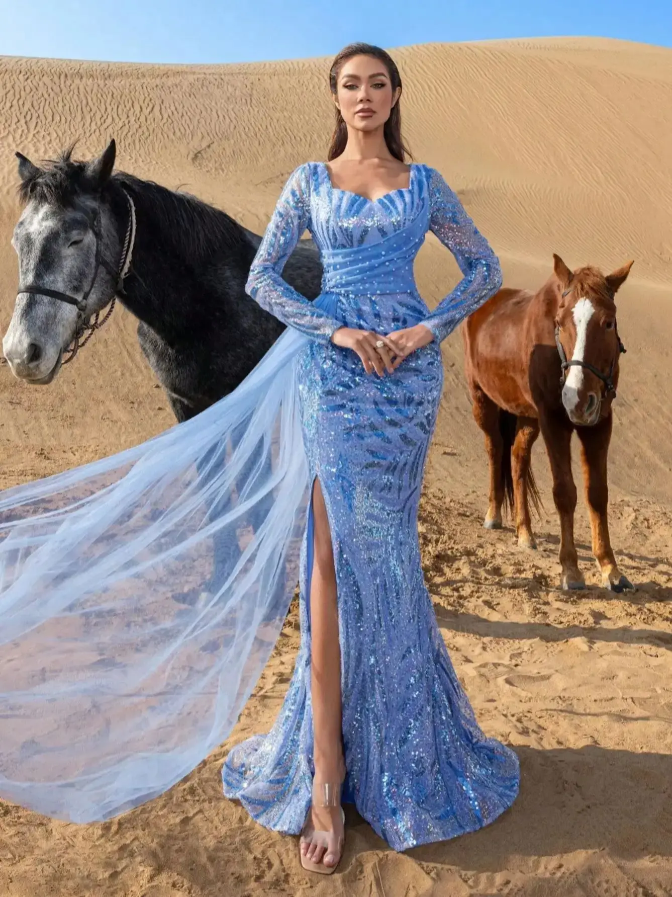 رائع لؤلؤة مزين الحبيب الرقبة حورية البحر تنحنح مط...