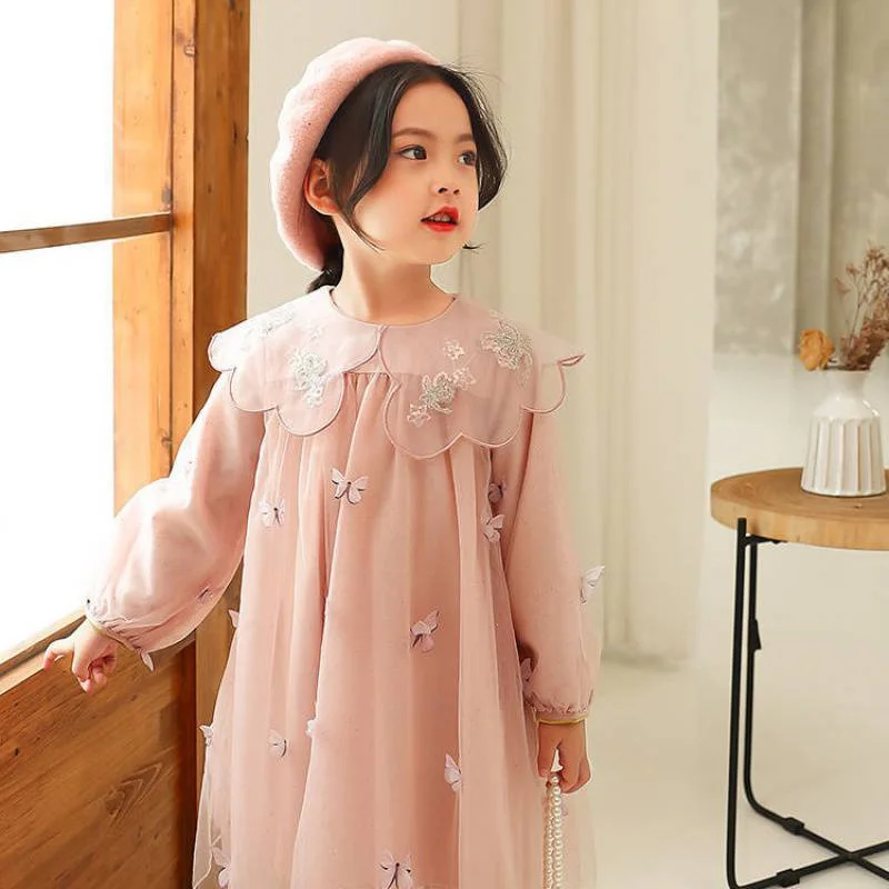 Girl Dress Kids Skirts Spring Autumn Cotton 2022 New Arrive Flower Girl Dress Party Evening Gown Beach Outdoor Children Clothing