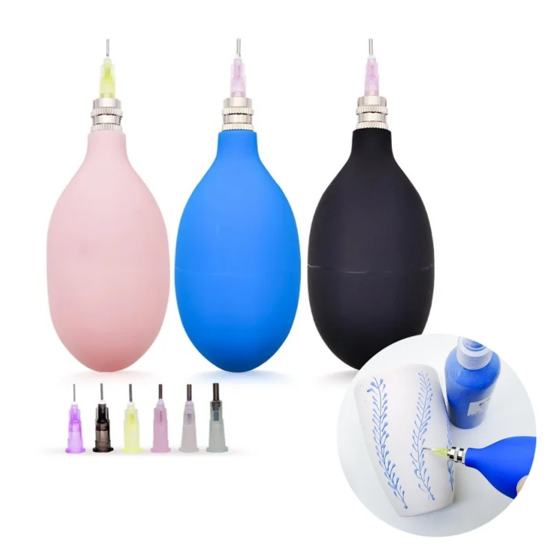 Pottery Tools Rubber Squeeze Bottle Precision Tip Applicator Mud Glaze Bottle DIY Ceramic Decorative Painting Coloring Tools