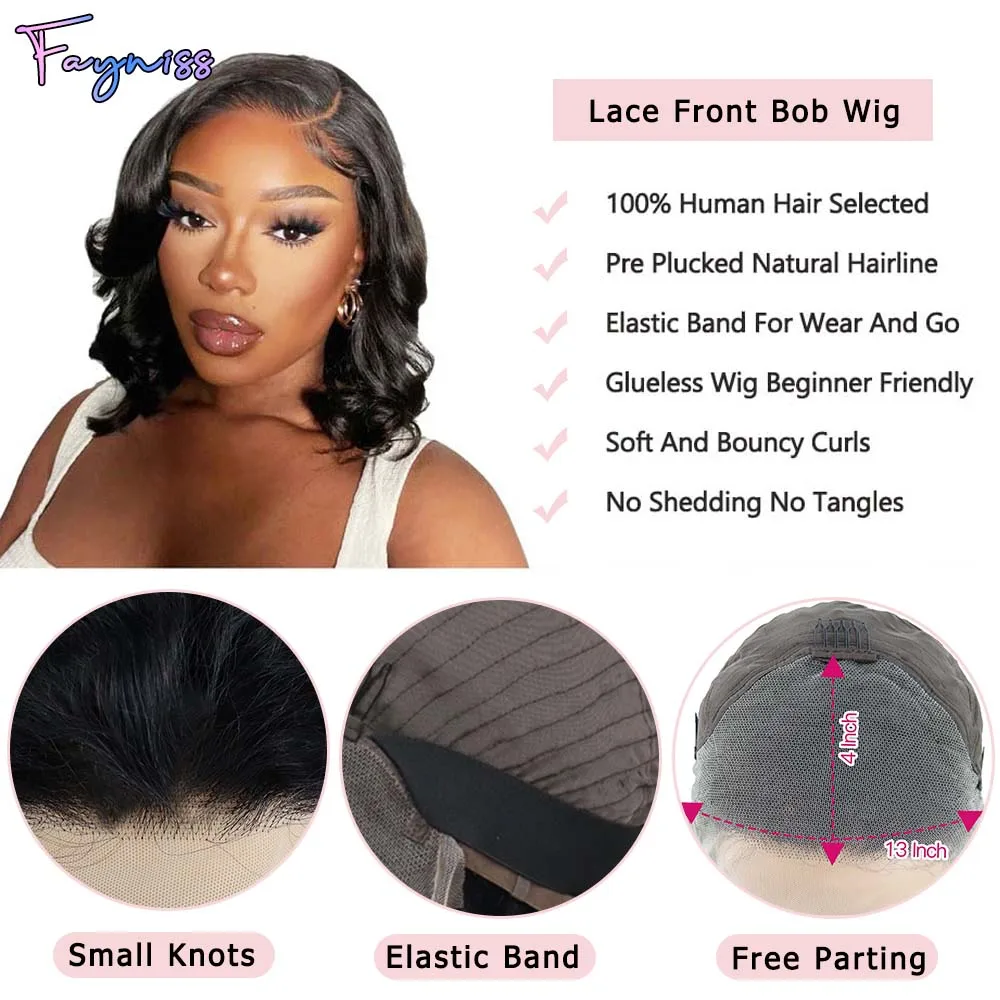 250% Density Body Wave Lace Front Wigs Human Hair 13X4 13X6 Transparent Lace Front Wigs Human Hair Pre Plucked Human Hair Wigs 3