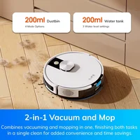 Robot aspirateur et serpillière ILIFE A12 Pro, station d'auto-vidage pour 60 jours, navigation LiDAR, cartographie domestique, zones interdites, Wi-Fi 2.4G/App/Alexa/Télécommande, pour sols durs 4