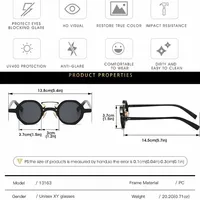 YOOSKE hommes Vintage marque de luxe concepteur lunettes de soleil rondes femmes lunettes de soleil Steam Punk populaire lunettes de soleil à la mode UV400 2