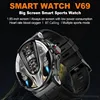 V69 Bluetooth Call Smart Watch 1.85 Inch Large Screen Men Sports Fitness Tracker Heart Rate Health Monitor 710mAh Smartwatch 3