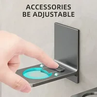 Adjustable Aluminum Shower Rack, No Drill Wall-Mounted Hanger for Shampoo, Soap & Gel Bottles, Universal Bath Organizer 1